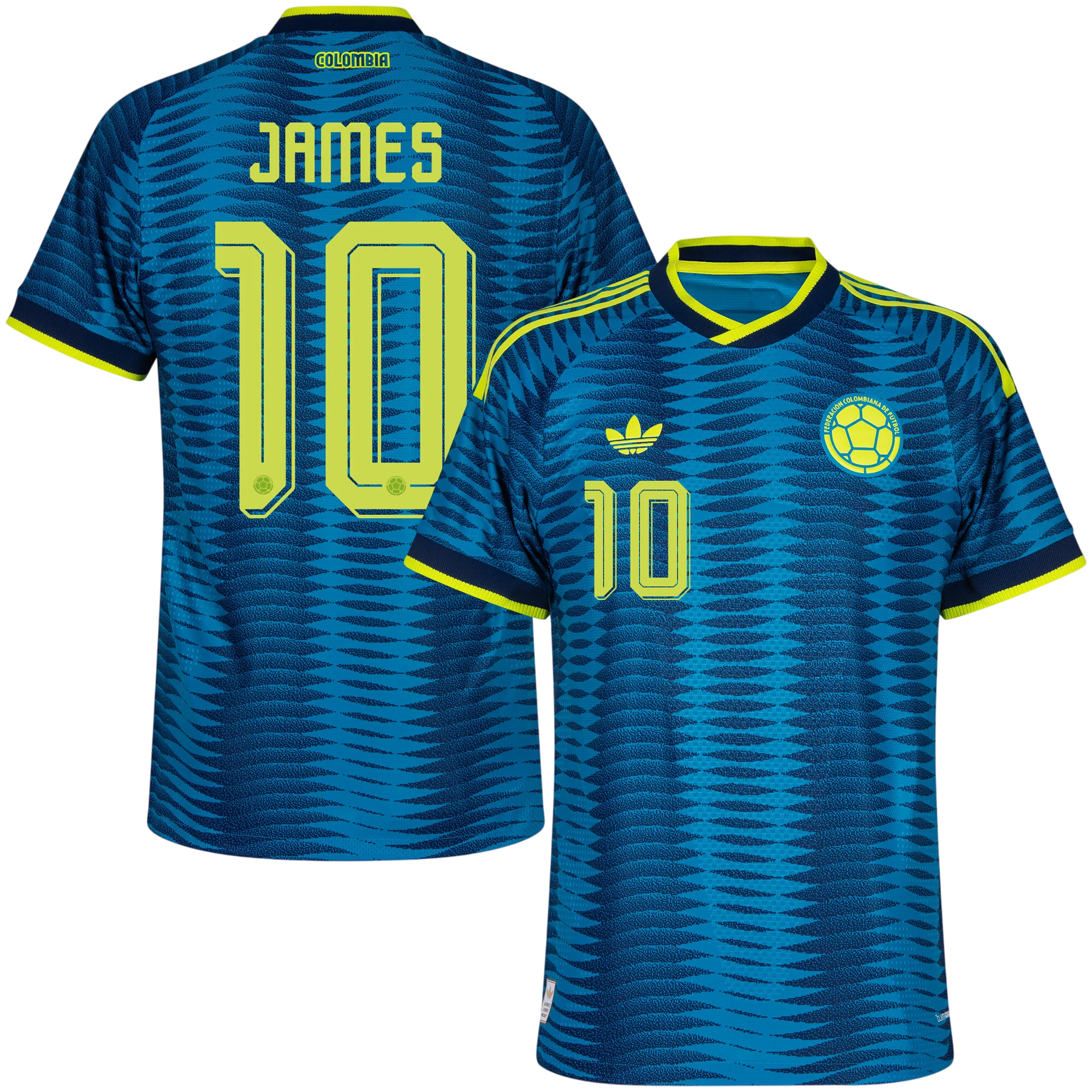 Colombia JAMES #10 Away World Cup 2026 Jersey Player's Version Blue Men's