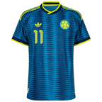 Colombia ASPRILLA #11 Away World Cup 2026 Jersey Player's Version Blue Men's