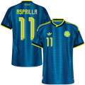 Colombia ASPRILLA #11 Away World Cup 2026 Jersey Player's Version Blue Men's