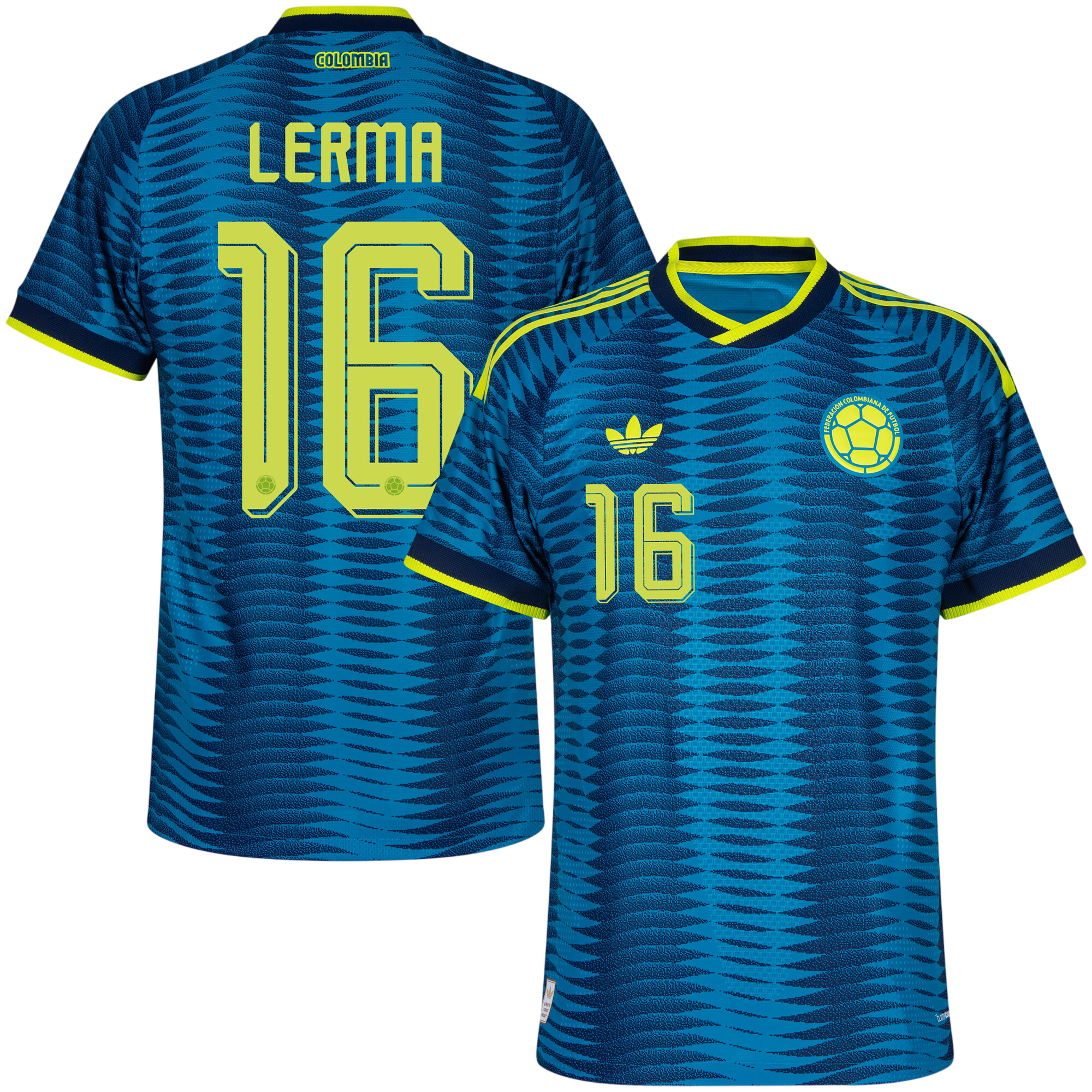 Colombia LERMA #16 Away World Cup 2026 Jersey Player's Version Blue Men's