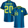 Colombia QUINTERO #20 Away World Cup 2026 Jersey Player's Version Blue Men's