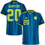 Colombia QUINTERO #20 Away World Cup 2026 Jersey Player's Version Blue Men's