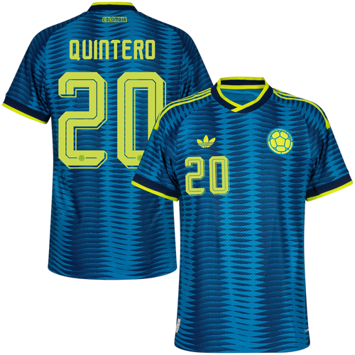 Colombia QUINTERO #20 Away World Cup 2026 Jersey Player's Version Blue Men's