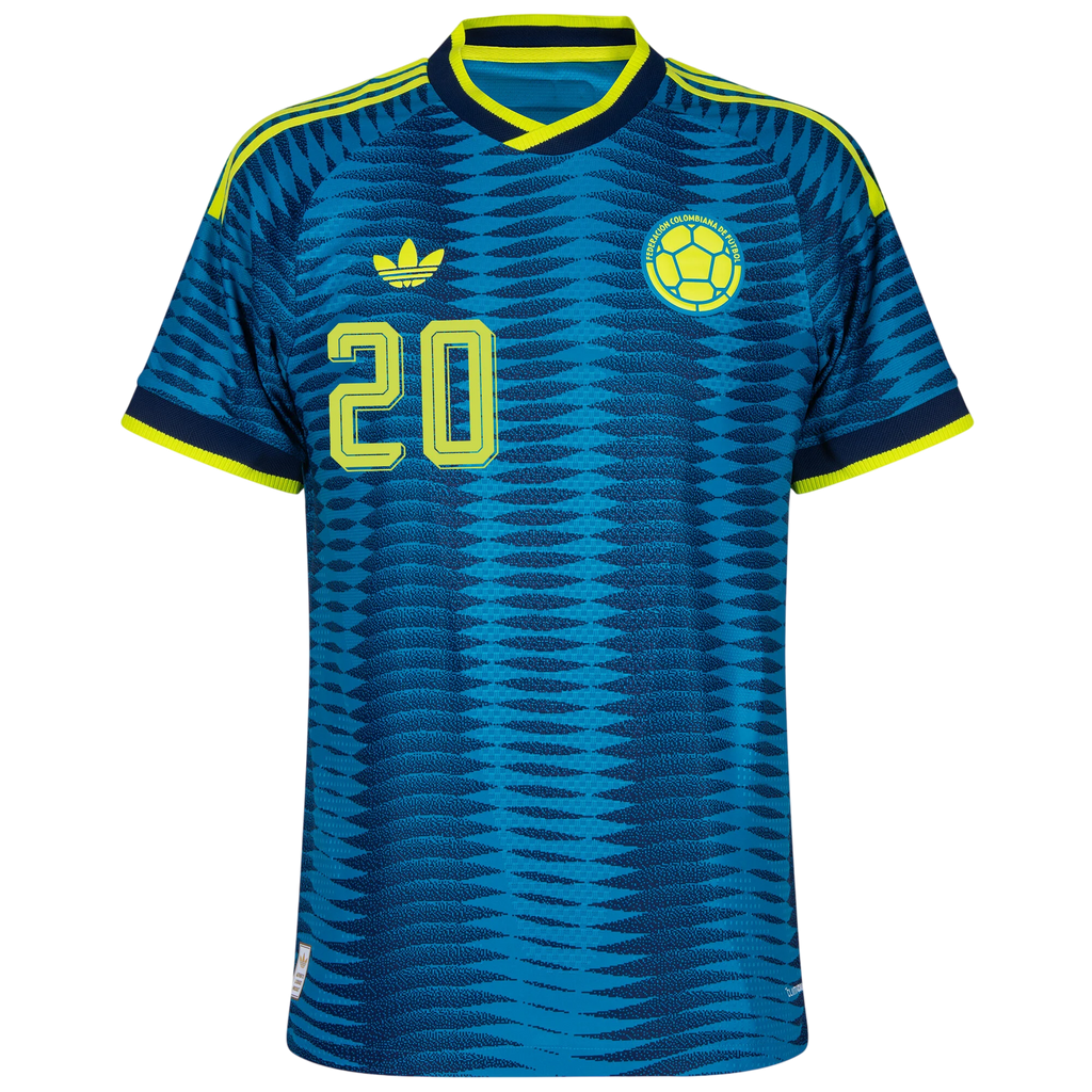 Colombia QUINTERO #20 Away World Cup 2026 Jersey Player's Version Blue Men's