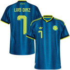 Colombia LUIS DIAZ #7 Away World Cup 2026 Jersey Player's Version Blue Men's