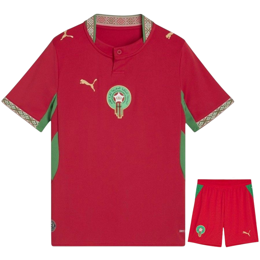 Morocco Home World Cup 2026 Kit Red Kids