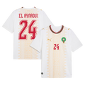 Morocco EL AYNAOUI #24 Away World Cup 2026 Jersey White Men's