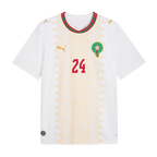 Morocco EL AYNAOUI #24 Away World Cup 2026 Jersey White Men's
