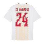Morocco EL AYNAOUI #24 Away World Cup 2026 Jersey White Men's
