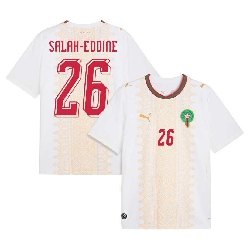 Morocco SALAH-EDDINE #26 Away World Cup 2026 Jersey White Men's