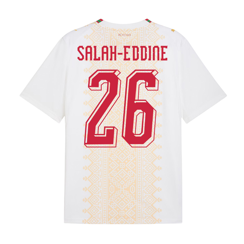 Morocco SALAH-EDDINE #26 Away World Cup 2026 Jersey White Men's