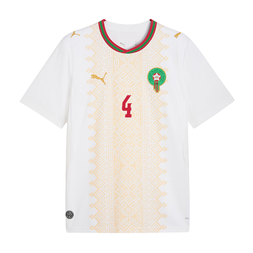 Morocco AMRABAT #4 Away World Cup 2026 Jersey White Men's