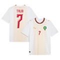 Morocco TALBI #7 Away World Cup 2026 Jersey White Men's