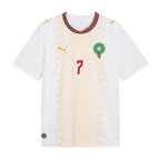 Morocco TALBI #7 Away World Cup 2026 Jersey White Men's