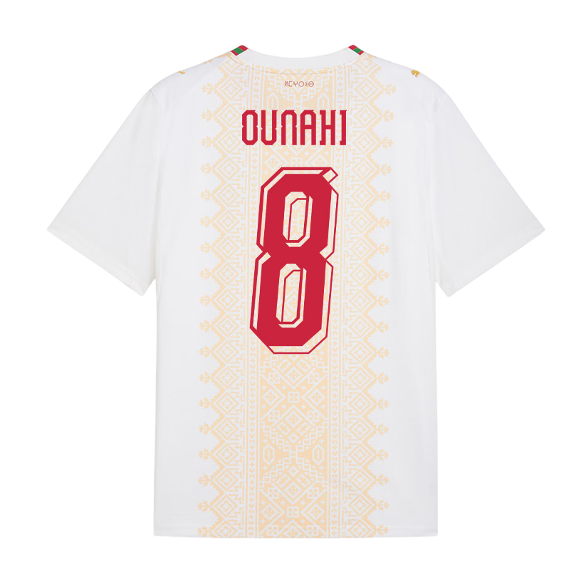 Morocco OUNAHI #8 Away World Cup 2026 Jersey White Men's