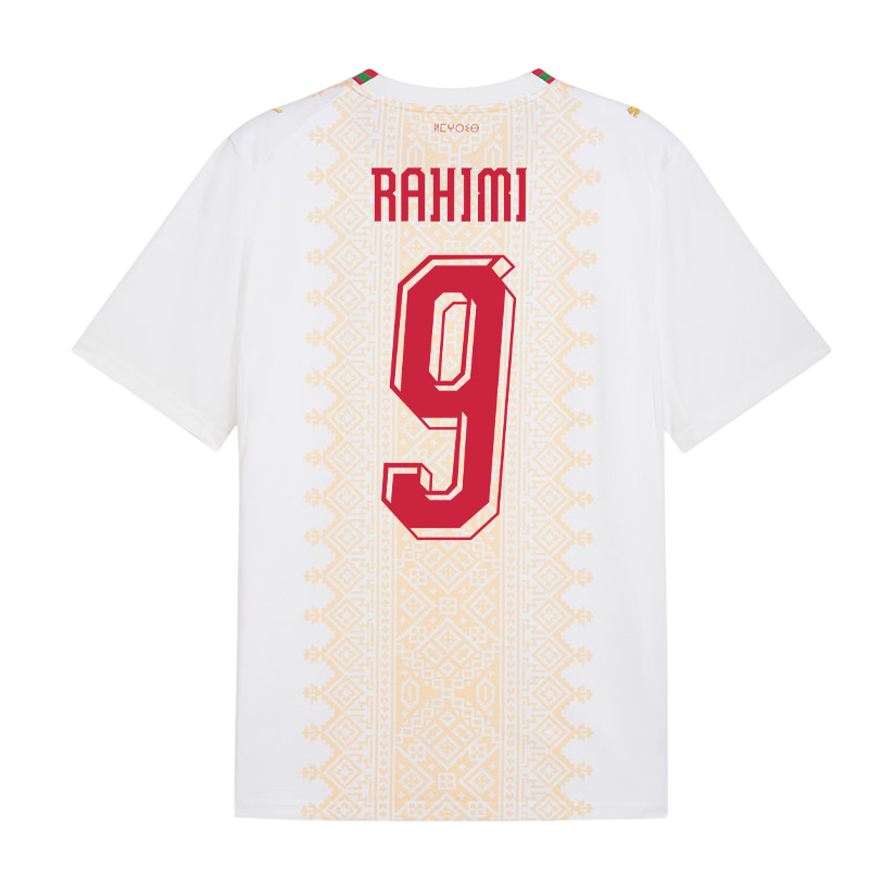 Morocco RAHIMI #9 Away World Cup 2026 Jersey White Men's