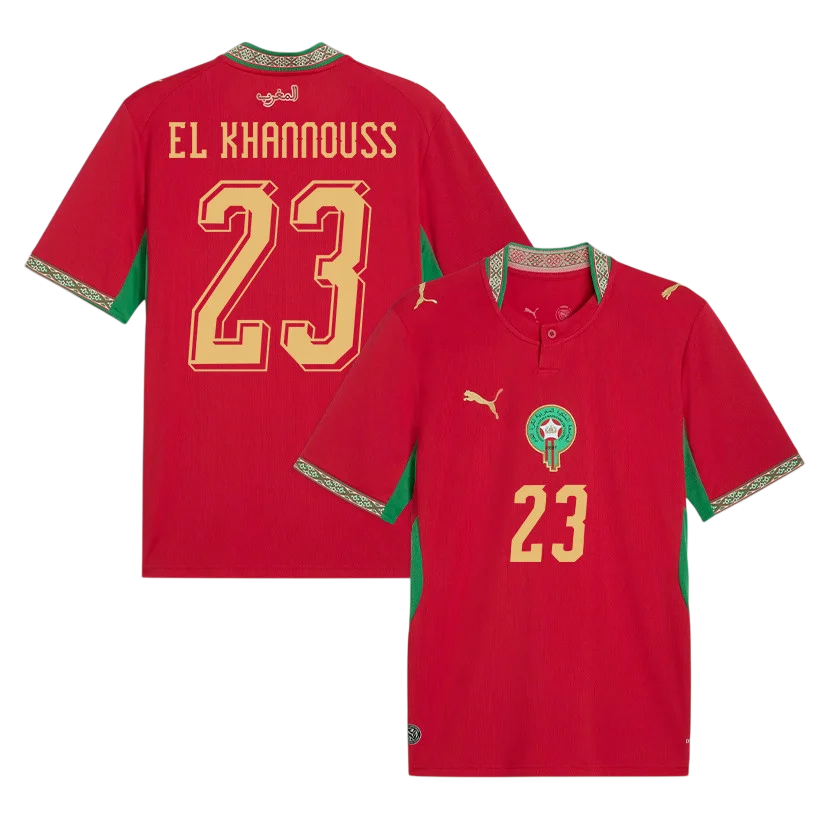 Morocco EL KHANNOUSS #23 Home World Cup 2026 Jersey Red Men's