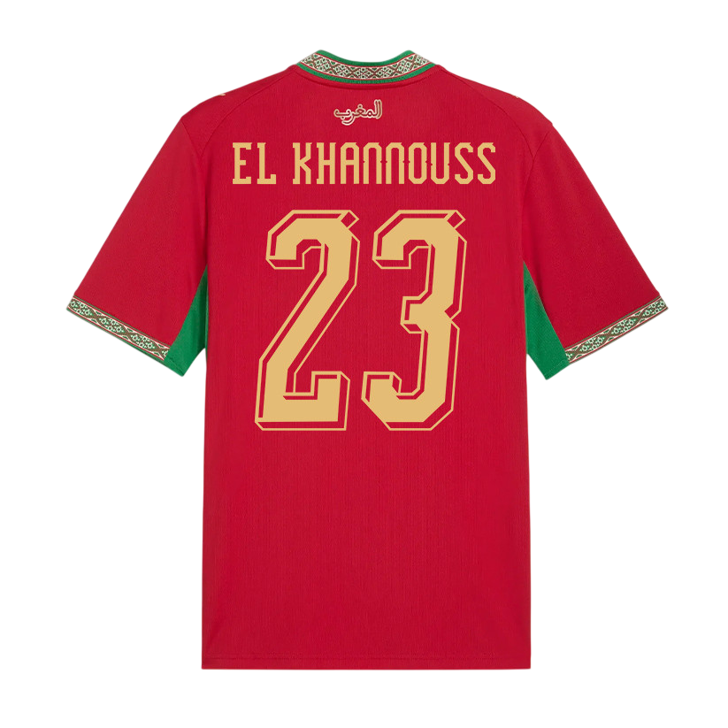 Morocco EL KHANNOUSS #23 Home World Cup 2026 Jersey Red Men's