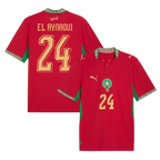 Morocco EL AYNAOUI #24 Home World Cup 2026 Jersey Red Men's