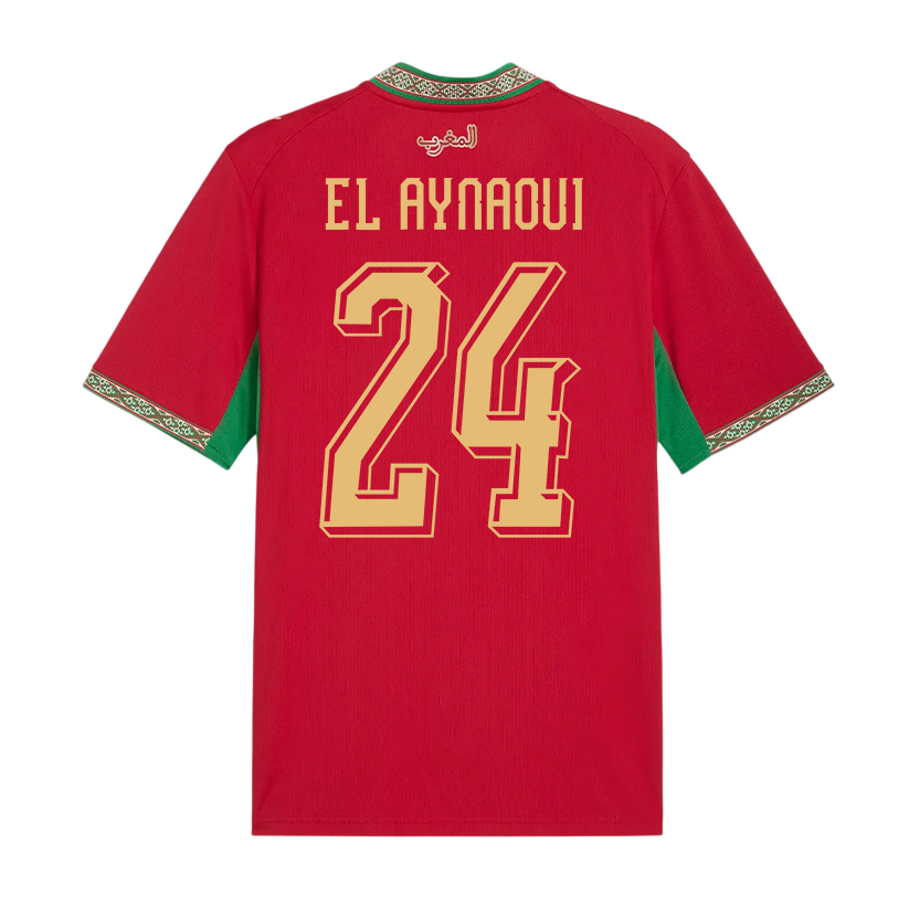 Morocco EL AYNAOUI #24 Home World Cup 2026 Jersey Red Men's