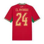 Morocco EL AYNAOUI #24 Home World Cup 2026 Jersey Red Men's