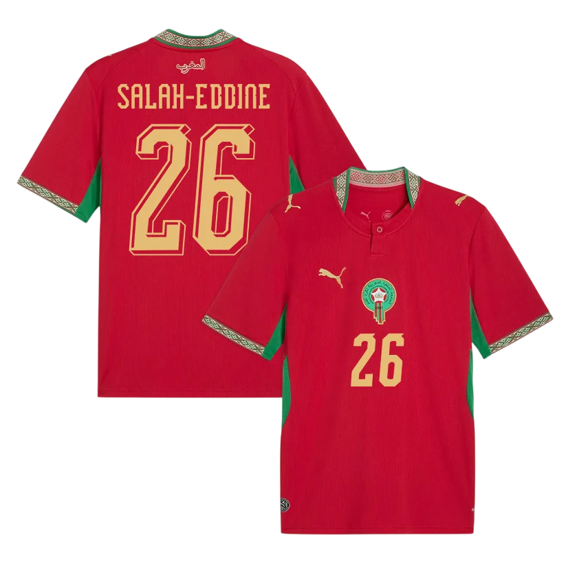 Morocco SALAH-EDDINE #26 Home World Cup 2026 Jersey Red Men's