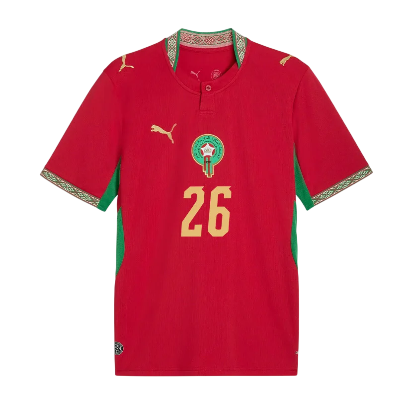 Morocco SALAH-EDDINE #26 Home World Cup 2026 Jersey Red Men's