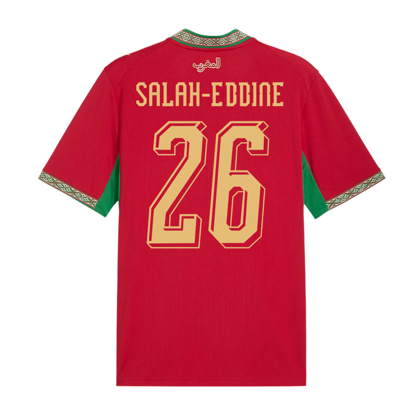 Morocco SALAH-EDDINE #26 Home World Cup 2026 Jersey Red Men's