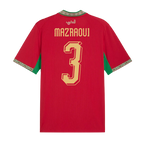 Morocco MAZRAOUI #3 Home World Cup 2026 Jersey Red Men's