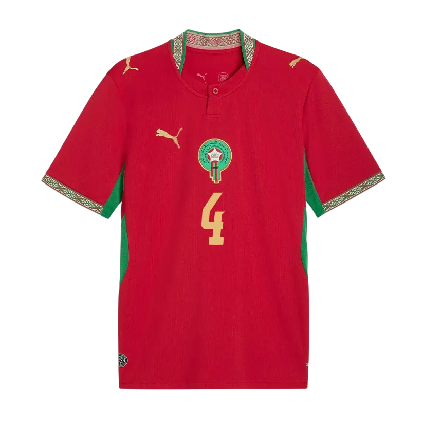 Morocco AMRABAT #4 Home World Cup 2026 Jersey Red Men's