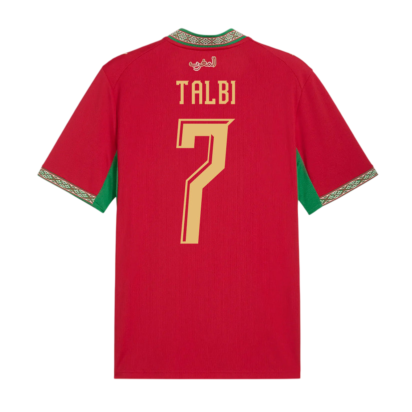 Morocco TALBI #7 Home World Cup 2026 Jersey Red Men's