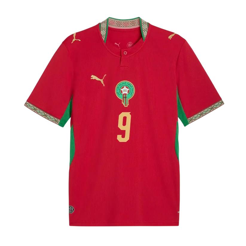 Morocco RAHIMI #9 Home World Cup 2026 Jersey Red Men's