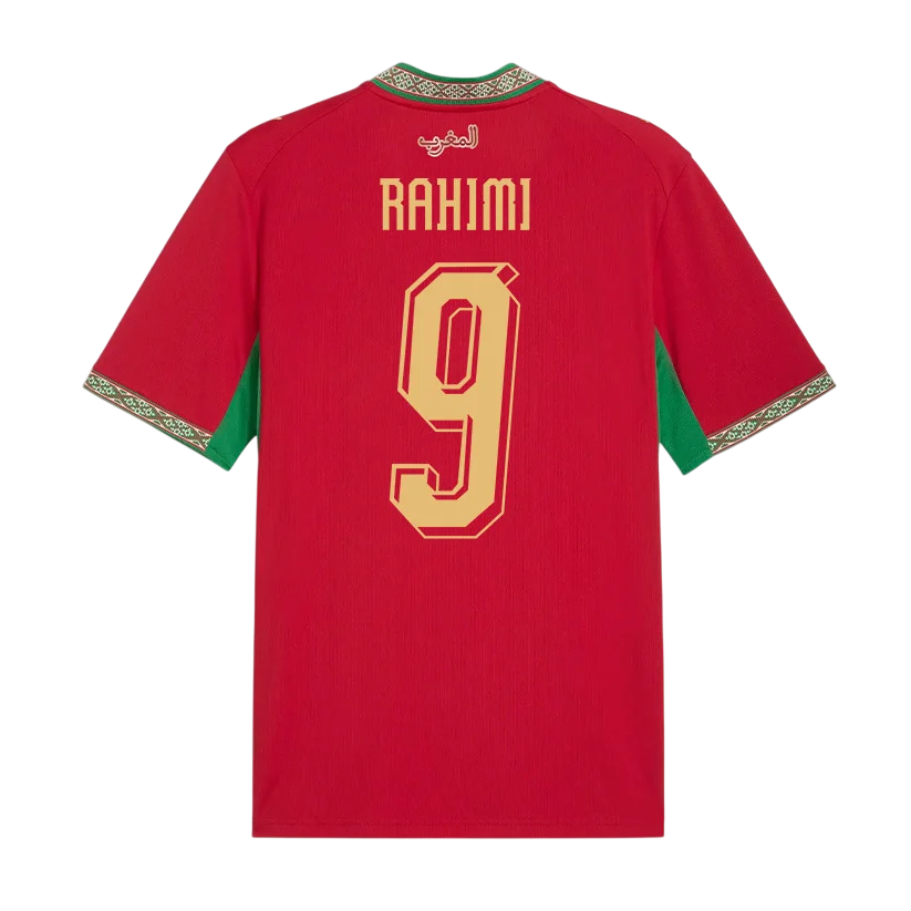 Morocco RAHIMI #9 Home World Cup 2026 Jersey Red Men's
