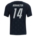 USA BERHALTER #14 Away World Cup 2026 Jersey Black Men's