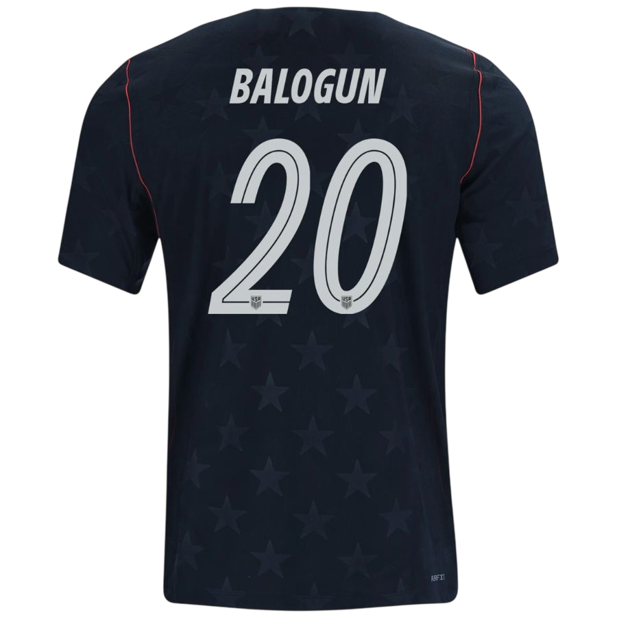 USA BALOGUN #20 Away World Cup 2026 Jersey Black Men's