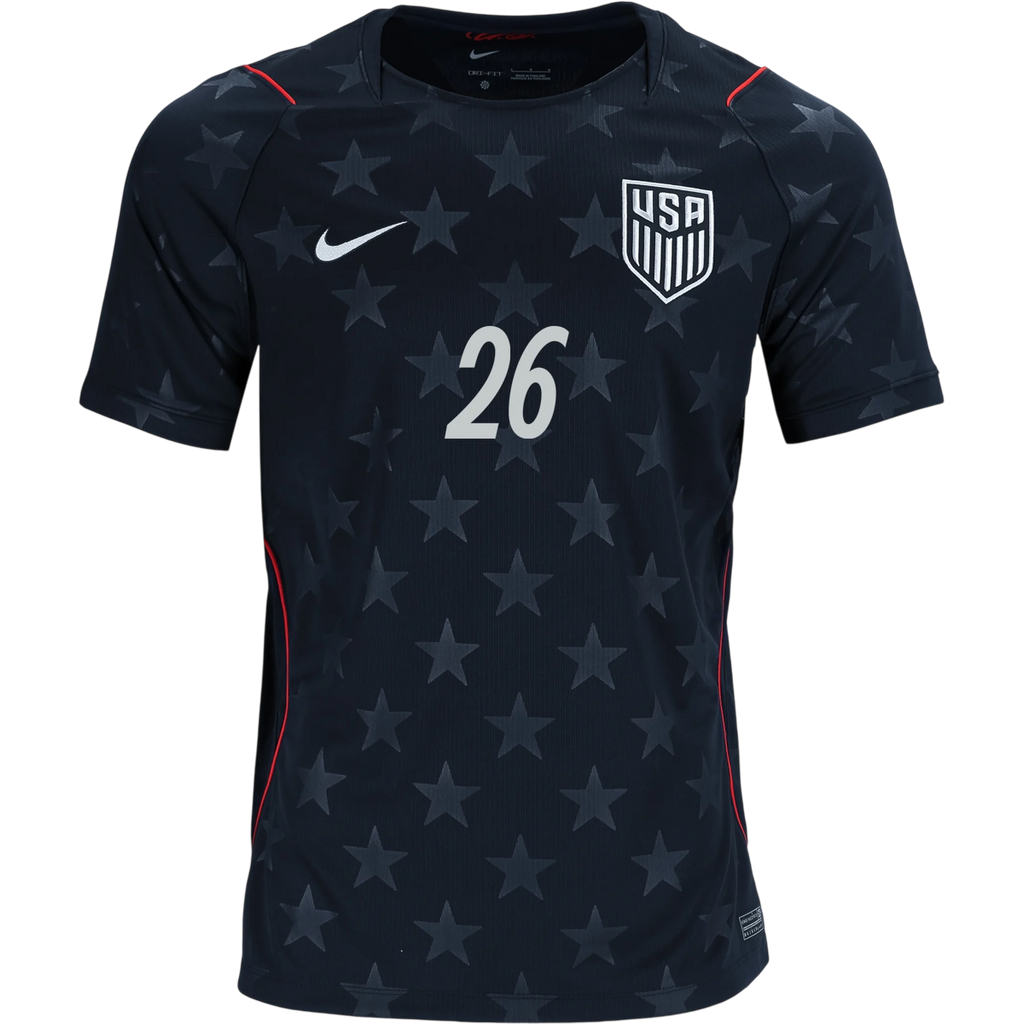 USA ZENDEJAS #26 Away World Cup 2026 Jersey Black Men's