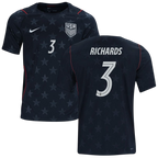 USA RICHARDS #3 Away World Cup 2026 Jersey Black Men's
