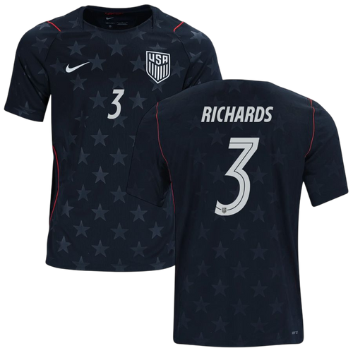 USA RICHARDS #3 Away World Cup 2026 Jersey Black Men's