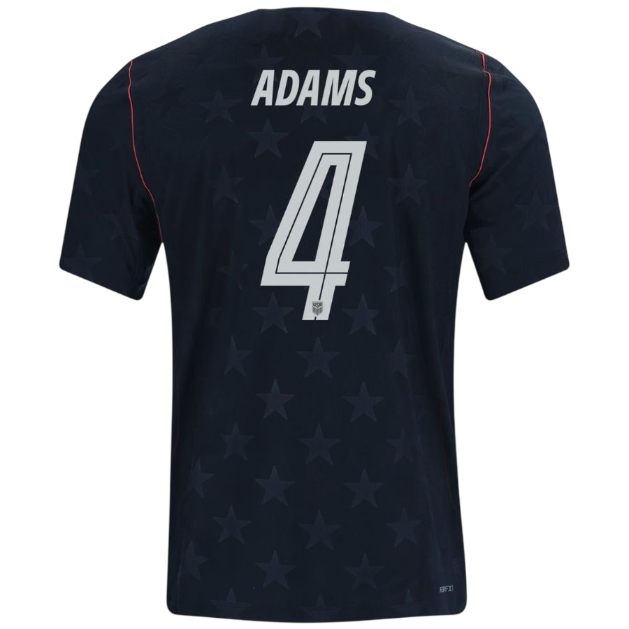 USA ADAMS #4 Away World Cup 2026 Jersey Black Men's