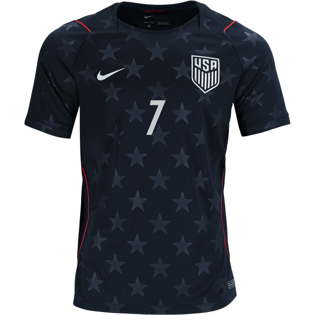 USA REYNA #7 Away World Cup 2026 Jersey Black Men's