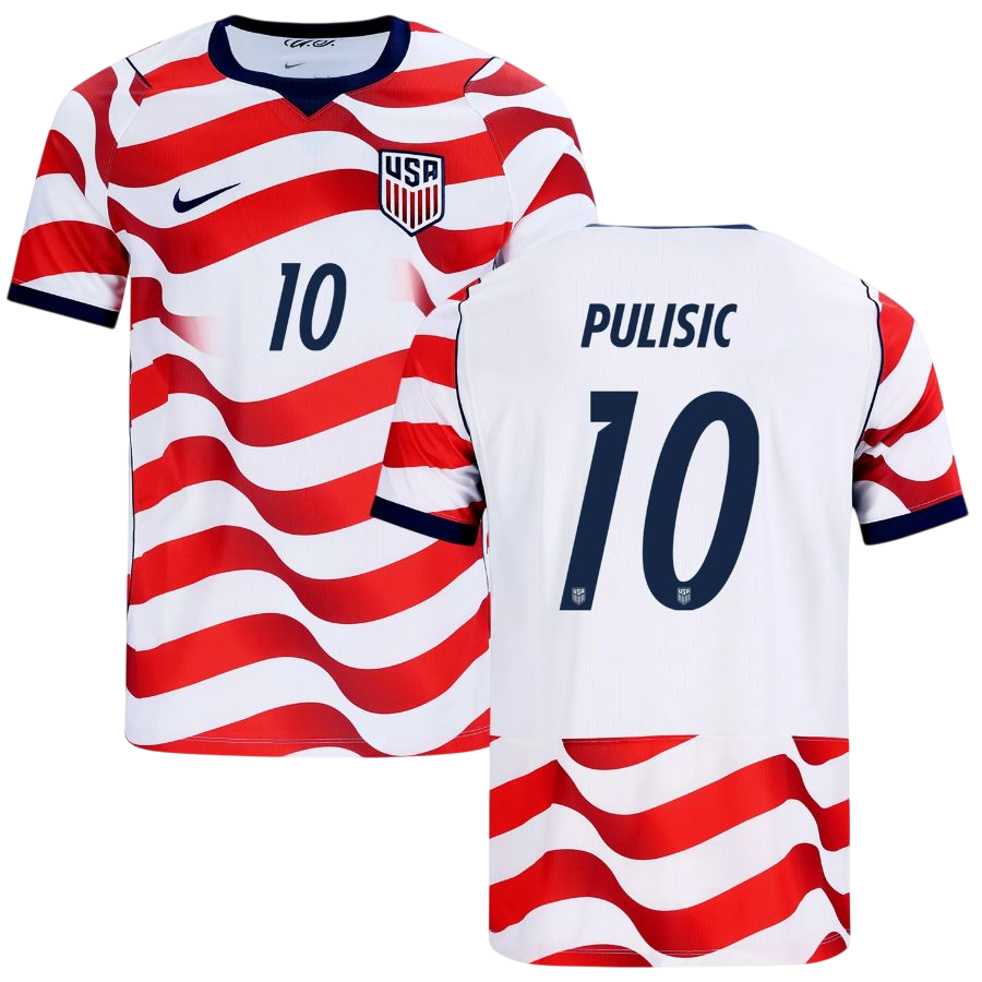 USA PULISIC #10 Home World Cup 2026 Jersey Red & White Men's