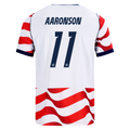 USA AARONSON #11 Home World Cup 2026 Jersey Red & White Men's