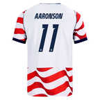 USA AARONSON #11 Home World Cup 2026 Jersey Red & White Men's