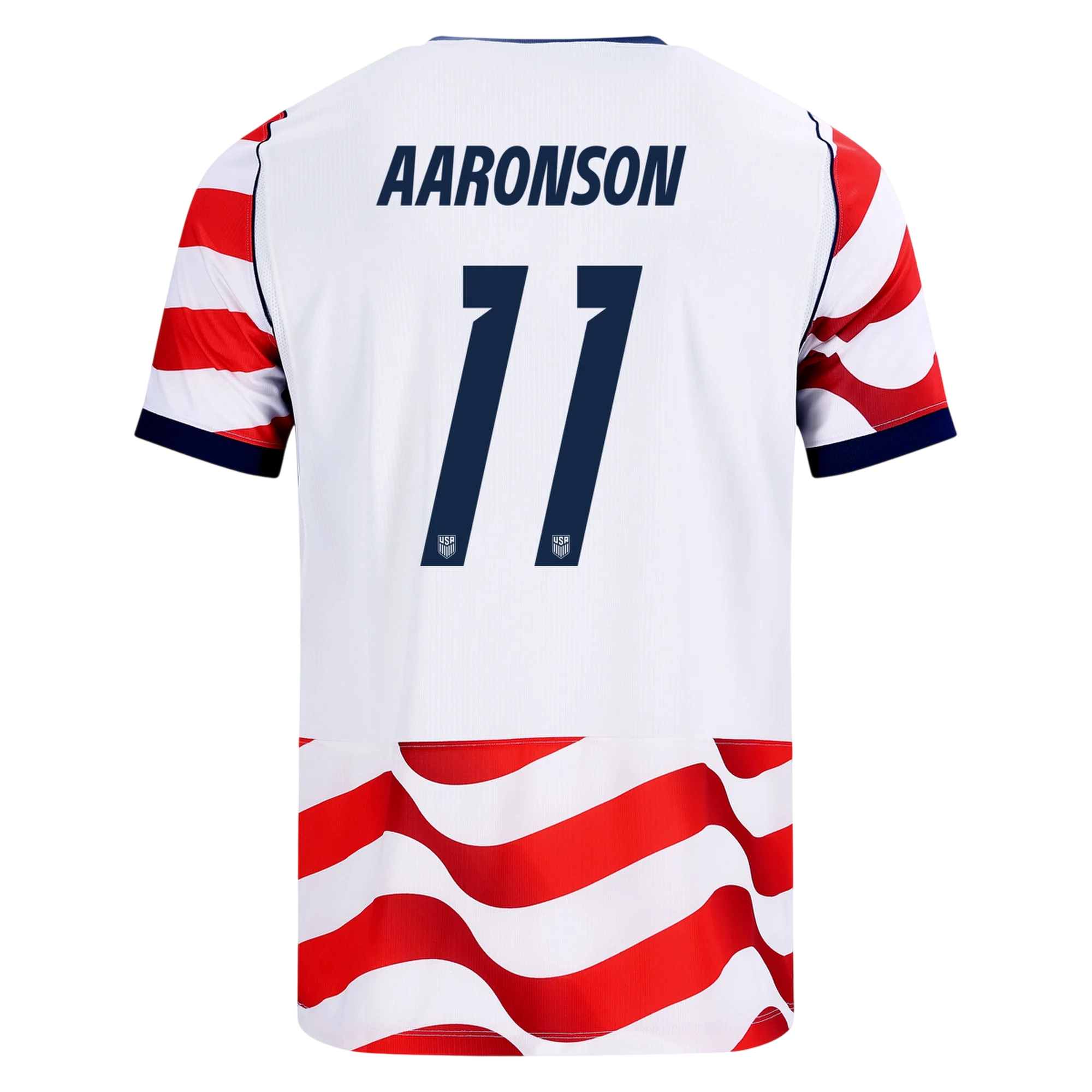 USA AARONSON #11 Home World Cup 2026 Jersey Red & White Men's