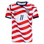 USA AARONSON #11 Home World Cup 2026 Jersey Red & White Men's