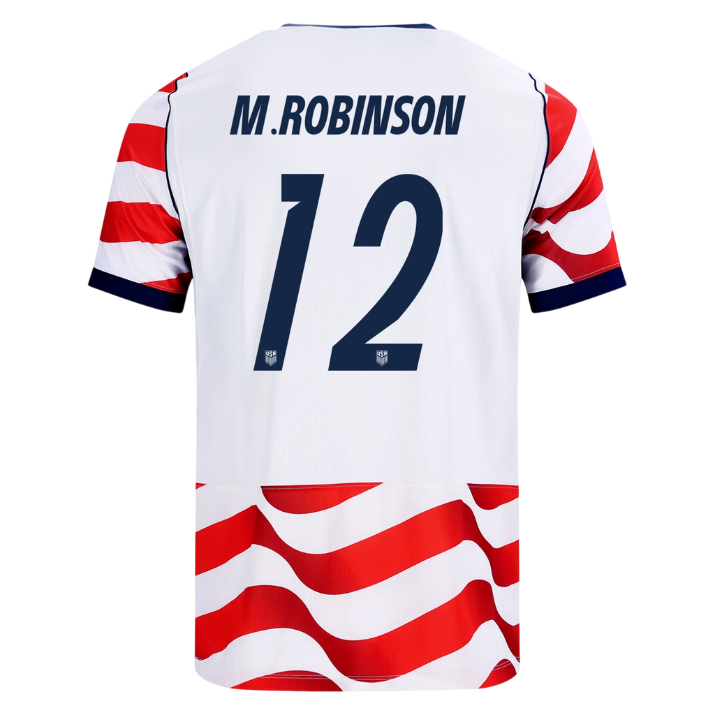 USA M. ROBINSON #12 Home World Cup 2026 Jersey Red & White Men's