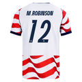 USA M. ROBINSON #12 Home World Cup 2026 Jersey Red & White Men's