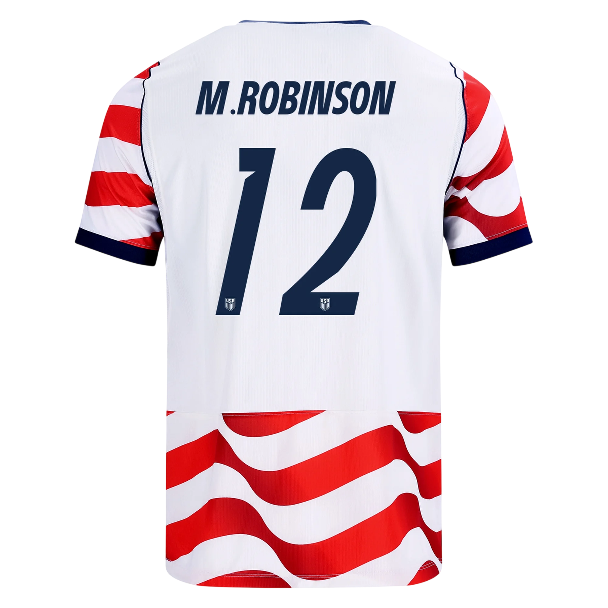 USA M. ROBINSON #12 Home World Cup 2026 Jersey Red & White Men's