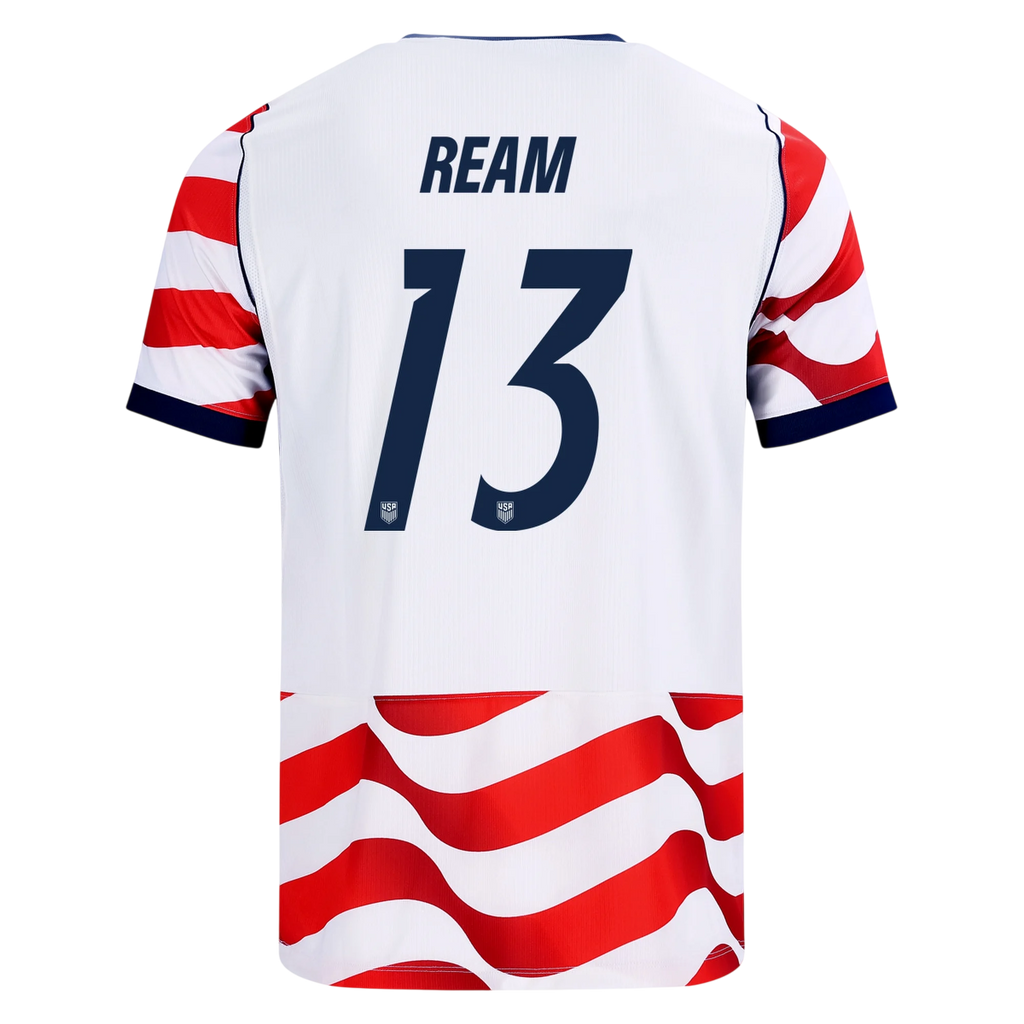 USA REAM #13 Home World Cup 2026 Jersey Red & White Men's