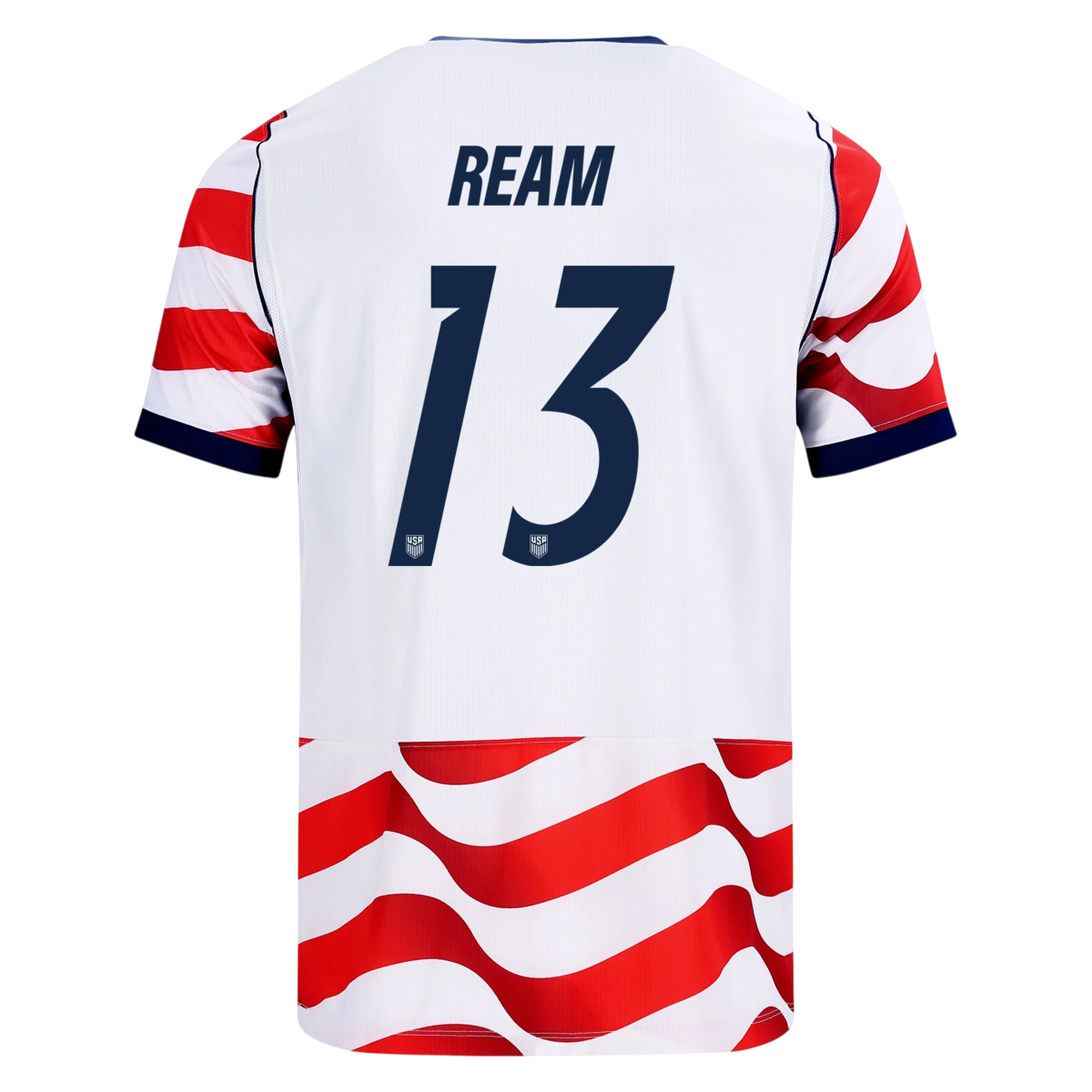 USA REAM #13 Home World Cup 2026 Jersey Red & White Men's